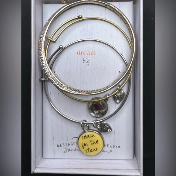 3 bracelets/ charms Sandra Magsamen - dream big - Picture 1 of 11